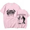 Ghostemane dubbelzijdige print t-shirt mannen vrouwen 100% katoenen mode hiphop metaal gotisch rock t-shirt oversized los streetwear 240407