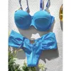 2024 Sexy Push Up Swimsuit Women Swimwear Underwire Monokini Bareding Abita da bagno Abbigliamento Summer Beachwear 240409
