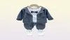 Kledingsets Infant Kids Plaid Suit Babykleding Herfst Kinderen Set Formal Gentleman 3pcs Outfit voor Boy Toddler 1 2 3 4 jaar O8983343