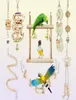Другие птицы поставляют 8pcsset Parrot Toys Деревянные свинг -свинг -гамак лазание по лестницам окуня