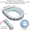 Pillow 4pcs Soft Bathroom Thicker Toilet Seat Cover Pad-Warmer Stretchable Fibers Easy Installation Ed Lid Covers Comfortable