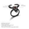 Gems Ballet Natural Red Garnet Gemstone Bull Head Ring Open Ajustement 925 Silver Sterling Handmade For Women Fine Jewelry240412