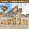 Mini set Feng Shui Elegant Elephant Trunk Statue Lucky Wealth Figurine Crafts Ornaments Gift for Home Office Office Dektop Decoration 20242M