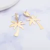 Dangle Earrings KOMi Geometric Irregular Alloy Metal Plant Coconut Tree Pendant Beach Vacation Gift Fashion Jewelry Women