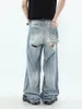 Pantalon masculin de style américain jeans déchirés de haut niveau pantalon d'été rétro à la mode à la mode