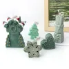 Heart Snowflake Santa Claus Silicone Candle Mold DIY Christmas Tree Door Soap Resin Mould Festival Party Chocolate Decor Gifts
