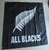 All Blacks Flag 3x5ft 150x90cm druk 100d poliestrowy wewnętrzny dekoracja dekoracji z mosiężnymi przelotkami 7898920
