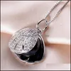 Colliers pendants Collier de bijoux de perle de coquille zircon