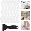 Mattes de bain 12pcs Salle de bain S Bownal Stickers Stickers Home Safety Wave Forme Transparent PEVA BACHEUR ESPAIR ÉTAPées