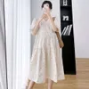 Горничные платья 2023 Летнее корейское модное платье для беременных Элегантная вечеринка. Короткая раскачиваемая лайна для беременных для беременных в беременности 240412