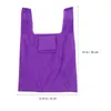 Sacs de rangement 3 pcs plissibles pliage pliant des sacs réutilisables shopping lourds pliable violet portable