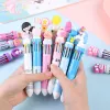 Pennen 20 stcs/veel schattig 10 kleuren balpen multicolor intrekbare pennen kawaii eenhoorn varkenspony kantoorbenodigdheden school briefpapier