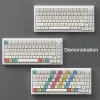 Tillbehör AKKO Cream KeyCap Set 282Key MDA Profile PBT Doubleshot ANSI ISOUK Layout Anpassningstangent för MX Mekaniskt tangentbord