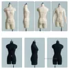 Simple Sewing Tailor Mannequin Linen Body Show Cloth Mannequin Ladies' Clothing Upper Body Window Display Model With Wheels Base