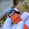 Super Factory Mens Watches Carbon Fiber RM11-03 CA-FQ 061/200 Manual mechanical movement Transparent Back men's watch Wristwatches .