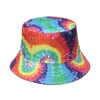 Bérets Multicolor Bucket Hats portables à séchage rapide Protection solaire Panama CAP ANTI-UV Polyester Réversible Pêche unisexe