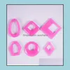 Formar Sile Harts Smycken Casting Mods Transparent UV Ear Pendant Charm Mold With Hole DIY Craft Making Drop Leverans Tools Equipment Dheur