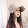 Szerokie czapki rdzeniowe Podróż dla dziewcząt Pusta górna czapka baseball szczytowa filta przeciwsłoneczne bawełniane rybak hat visors koreański styl słońce