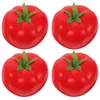 装飾花4 PCSフルーツ植物模造トマト人工野菜トマトショーケースディスプレイ小道具幼児