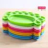 Footprint Shape Plastic Palette Art Painting Storage Paint Tray Box For Art Painting Supplie Tools