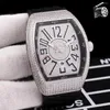 Armbanduhren Luxus Herren Automatische mechanische Uhr Roségold Diamanten Black Gummi Leder Sport Uhren