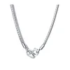 PENDANTS PAN S925 Sterling Silver San Valentino Feather Heart Necklace Coppia Star Pearl fai da te