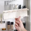 5 rutnät Plastisk kosmetisk arrangör ingen stansning av kuttabell förvaringshållare för hemtvägg