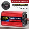 Pure Sine Wave Inverter DC 12V/24V tot AC 110V/220V 1600W 2500W 3500W 4500W 5000W 6000W Portable Power Power Converter Universal Socket