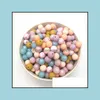 آخر 9 مم Sile Beads Food Grade Beading Pheming Round Colorf Diy Necklace Teether Jewelry Sensory Delive dhgarden dhiip