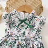 Sukienki dla dziewczyn Summer Floral Sukienka dla dzieci w wieku 1-6 modnej sukienki bez rękawów dla dziewczynki z dziobową sukienką dla młodych dziewcząt Y240412Y2404172GAT