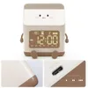 Alarm Clock Milk Box Shape Children Wake Up Clock Rechargeable Countdown Large Screen Multifunctional Bedroom Digital Clock
