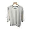 Dames t-shirt dames t shirts lente wol gemengd brunello losse korte mouwen trui trui cucinelli witte druppel levering kleding kleding otrb1