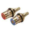 1/2pc Universal Replacement Tap Valves Brass Ceramic Disc Cartridge Inner Faucet Valve for Bathroom, Clockwise or Anti-clockwise