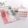 Towel Cotton Chromatic Stripe Washcloth For Bathroom Soft Comfortable Face Absorbent Pure Hand Cleaning Hair Shower Microfiber