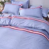 Beddengoed sets streep set king size zacht dubbele quilt cover eenvoudige kussensloop voor huis met een enkel huishouden product