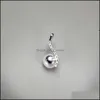 Подвесные ожерелья 10 -миллиметровые жемчужные колье для женщин белый 925 Siermed