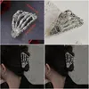 Hårklämmor Barrettes 1 bit damer Fashion Street Punk Style Solid Color Skeletal Hand Claw Clip for Everyday Party Gift Accessori OT4DO