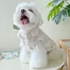 犬のアパレル小服秋の冬のファッション格子縞のベストペットかわいいデシンガーセーター子犬温かいジャケットチワワヨークシャープードル