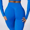 Pantalons actifs Sports sans couture Yoga Flared Women Gym Push Up Workout Leggings Collons sportifs secs rapides Sexy Fitness solide Legins