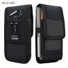 Holster Oxford -Stoffphone -Beutel für iPhone 15 Pro Max Belt Clip Wallet Telefonhülle für Apple 15pro PU Leder Taillenbeutel