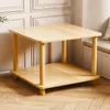 Modern Small Tea Table Minimalist Sofa Double Layer Sideboard Corner Creative Bedroom Mini Square Table