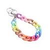 Keychains coloridos colorf acrílico link plástico cadeia ChainChain Color Handmade Tecla Ring for Girls Bolsa Drop Drop Fashion Acces dhqxt