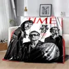 U2 Rock Bang Bono Blanche d'impression 3D, couverture à jets doux pour la maison de chambre à coucher canapé de voyage pique-nique bureau de repos couverture de couverture