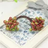 Decorative Flowers 25pcs/50 Heads 0.7cm Mini Fake Fruit Small Double Berries Artificial Flower Cherry Stamen Wedding Christmas