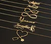Personlig Stainls Steel Custom Name Jewelry Custom Letter Women Pendant Necklace4225380