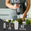 Blender 4 i 1 High Power 1200W Immersion Hand Stick Blender Mixer Inkluderar Chopper och Smoothie Cup rostfritt stål Ice Blades, Biolomix