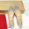 Casual Shoes Spring Flat Woman PVC Transparenta Pumpar Grunt lättare Crystal Diamond Pointed Hidden Heel Wedding