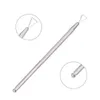 1pcs de ponta dupla aço inoxidável cuticle pusher morto skin push removedor para pedicure manicure unhas limpador