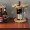 Armazenamento de cozinha criativo de bambu criativo em casa portador de vidro de vinho tinto pendurado no armário minimalista decoração de altos inses