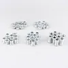 10pcs M10 8/10/13/15/20 mm Tubo de diente con tuerca para lámparas Tornillo hueco de metal de metal Dientes blanqueadoras de rosca de rosca Base de iluminación